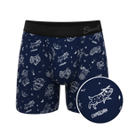 The Astrology Major | Glow in the Dark Astrological Signs Ball Hammock® Pouch Underwear With Fly - Shinesty