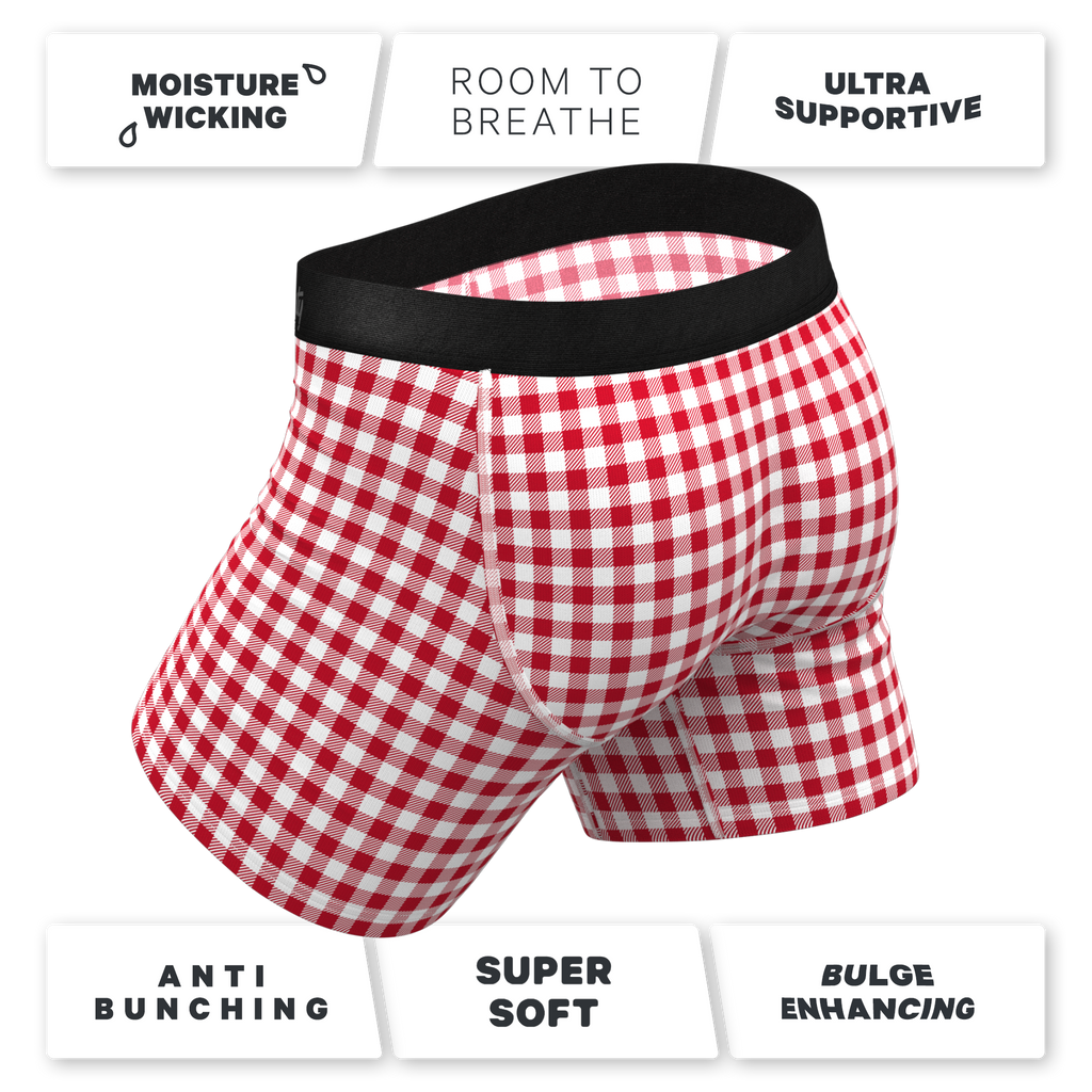 The Hot Diggity | Corn Dog Ball Hammock® Pouch Underwear With Fly - Shinesty
