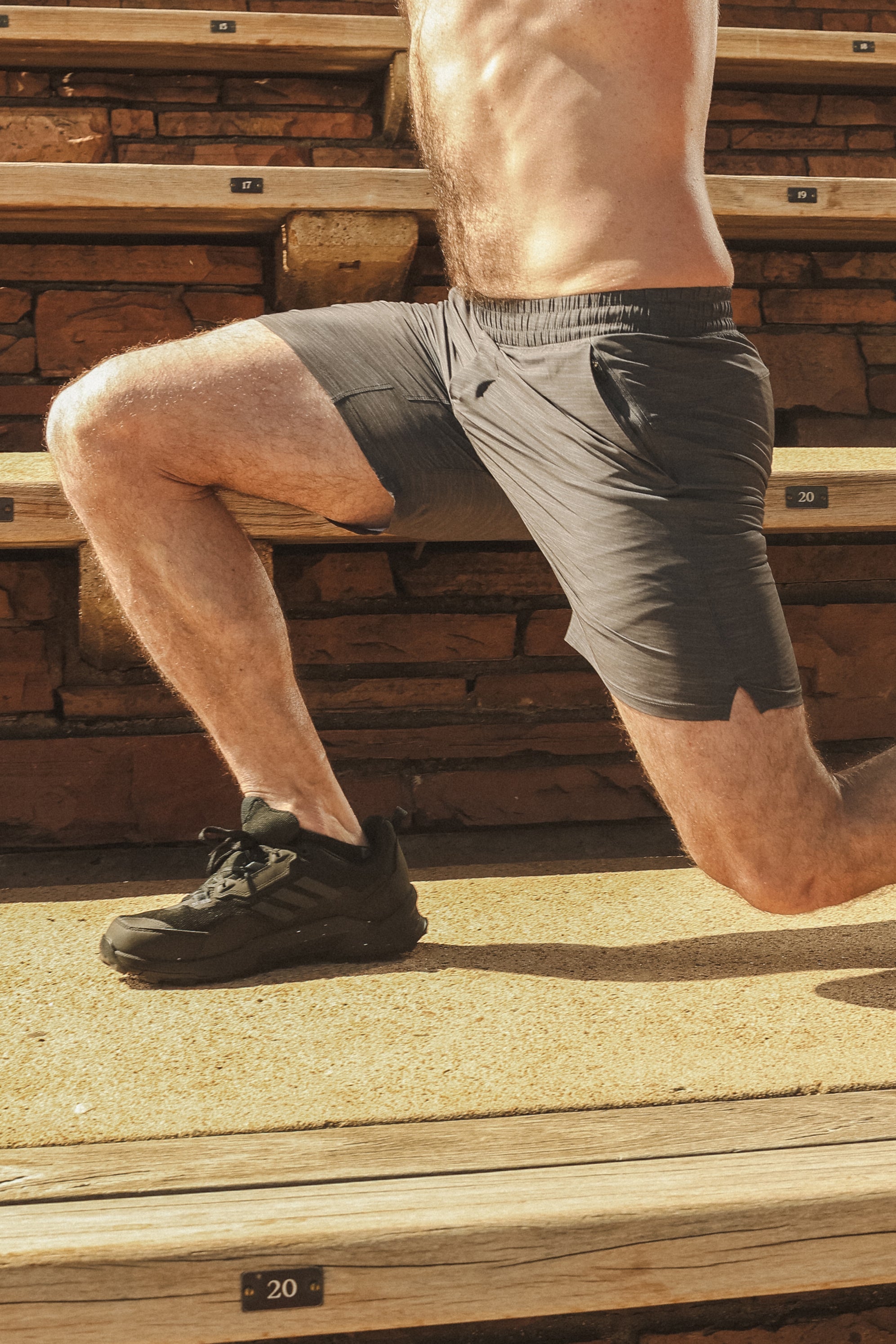 The Tribal Council | Grey Tonal Island Block Ball Hammock® 5 Inch Athletic Shorts - Shinesty