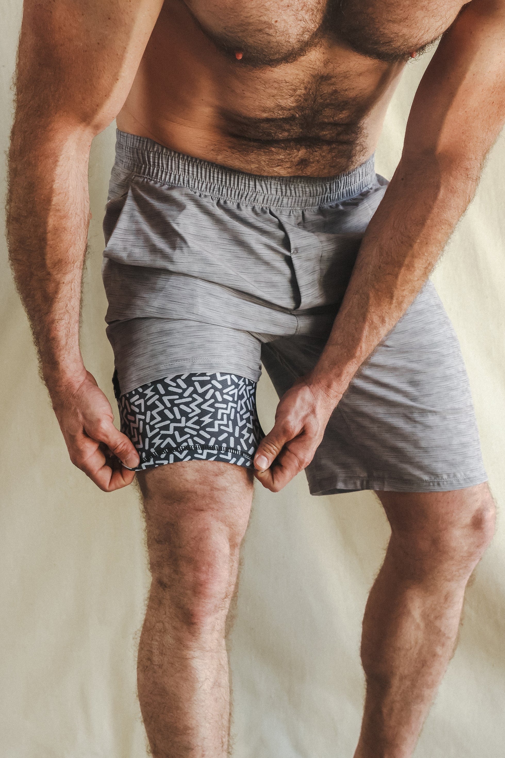 The Junk Trunks | Grey Ball Hammock® 9 Inch Athletic Shorts - Shinesty