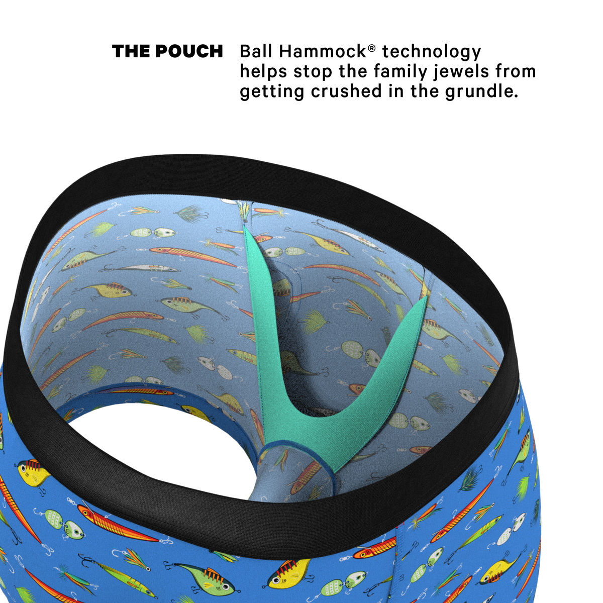 The Bait and Tackle | Bass Ball Hammock® Pouch Trunks Underwear - Shinesty