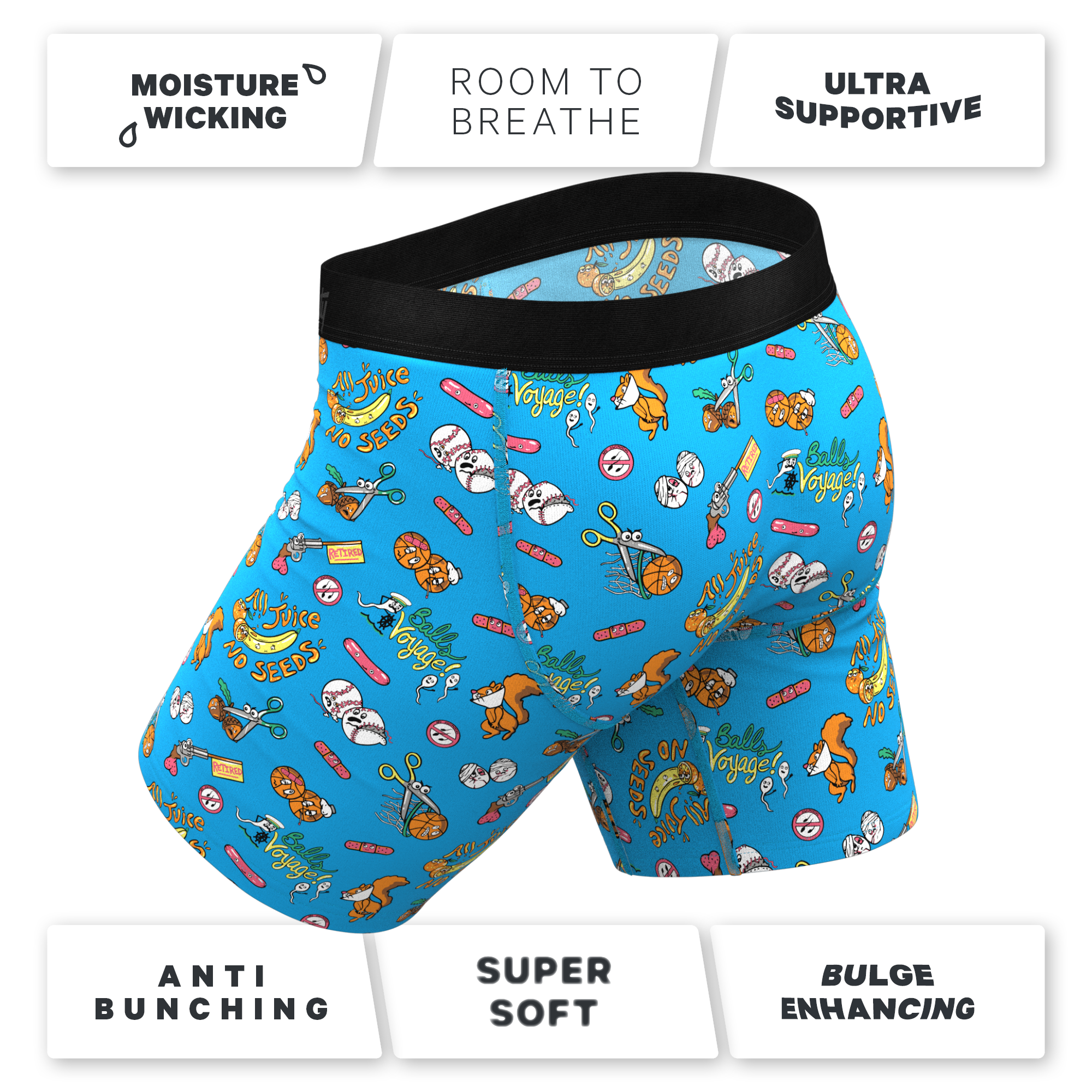 The Balls Voyage | Vasectomy Ball Hammock® Boxer - Long Leg - Shinesty