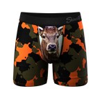 The Bambi Bunchers | Orange Camo Deer Ball Hammock® Pouch Underwear - Shinesty