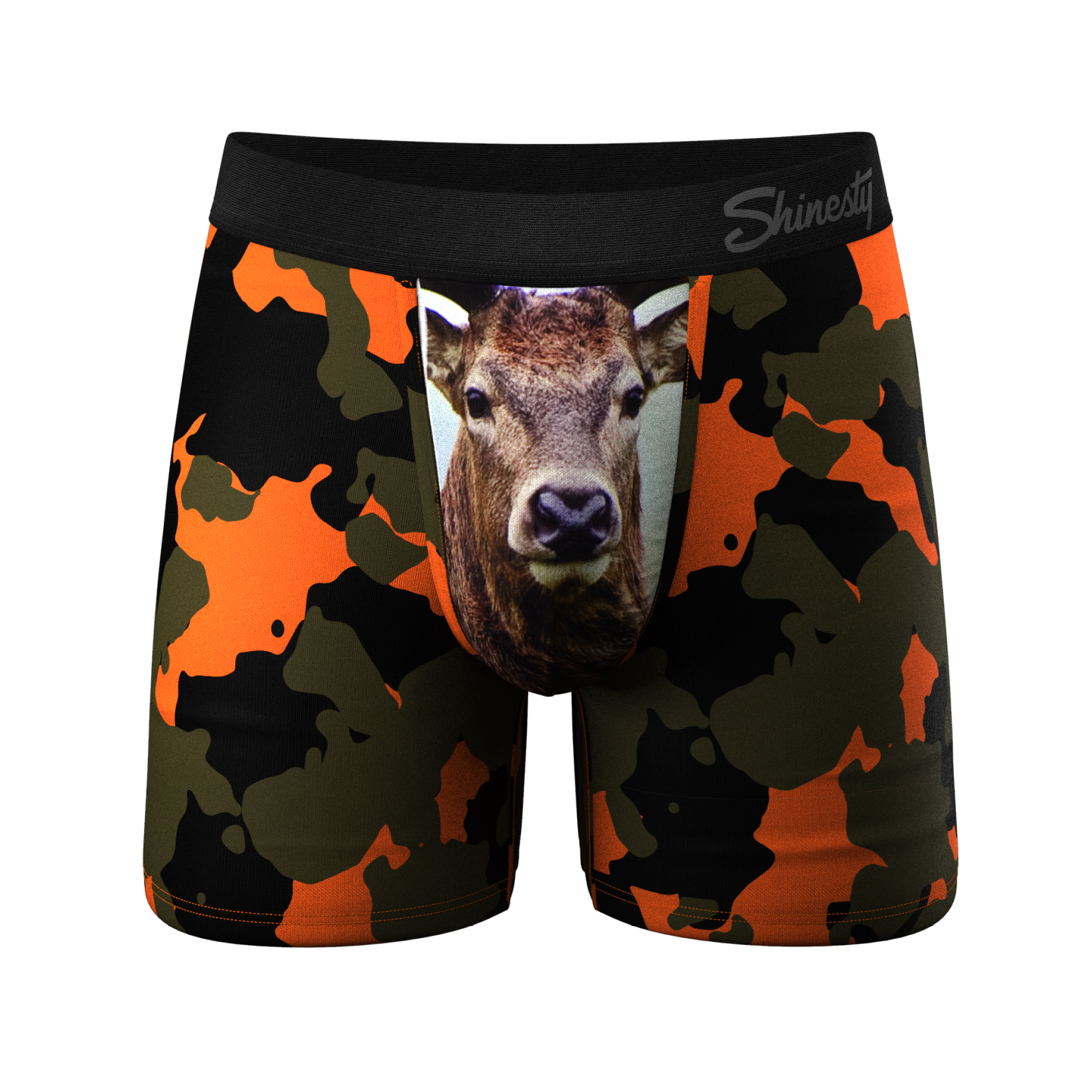 The Bambi Bunchers | Orange Camo Deer Ball Hammock® Pouch Underwear - Shinesty