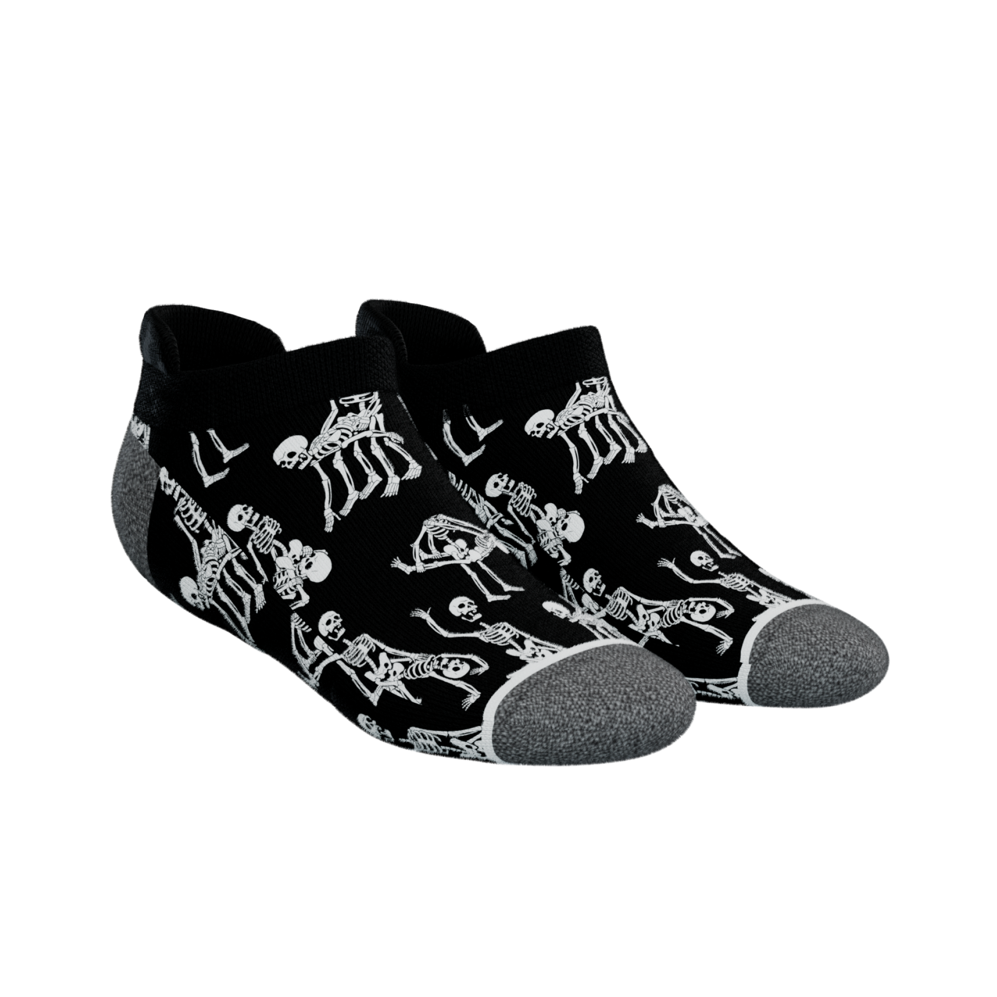 The Bare Back Bones | Skeletons Heel Hammock™ Ankle Socks - Shinesty