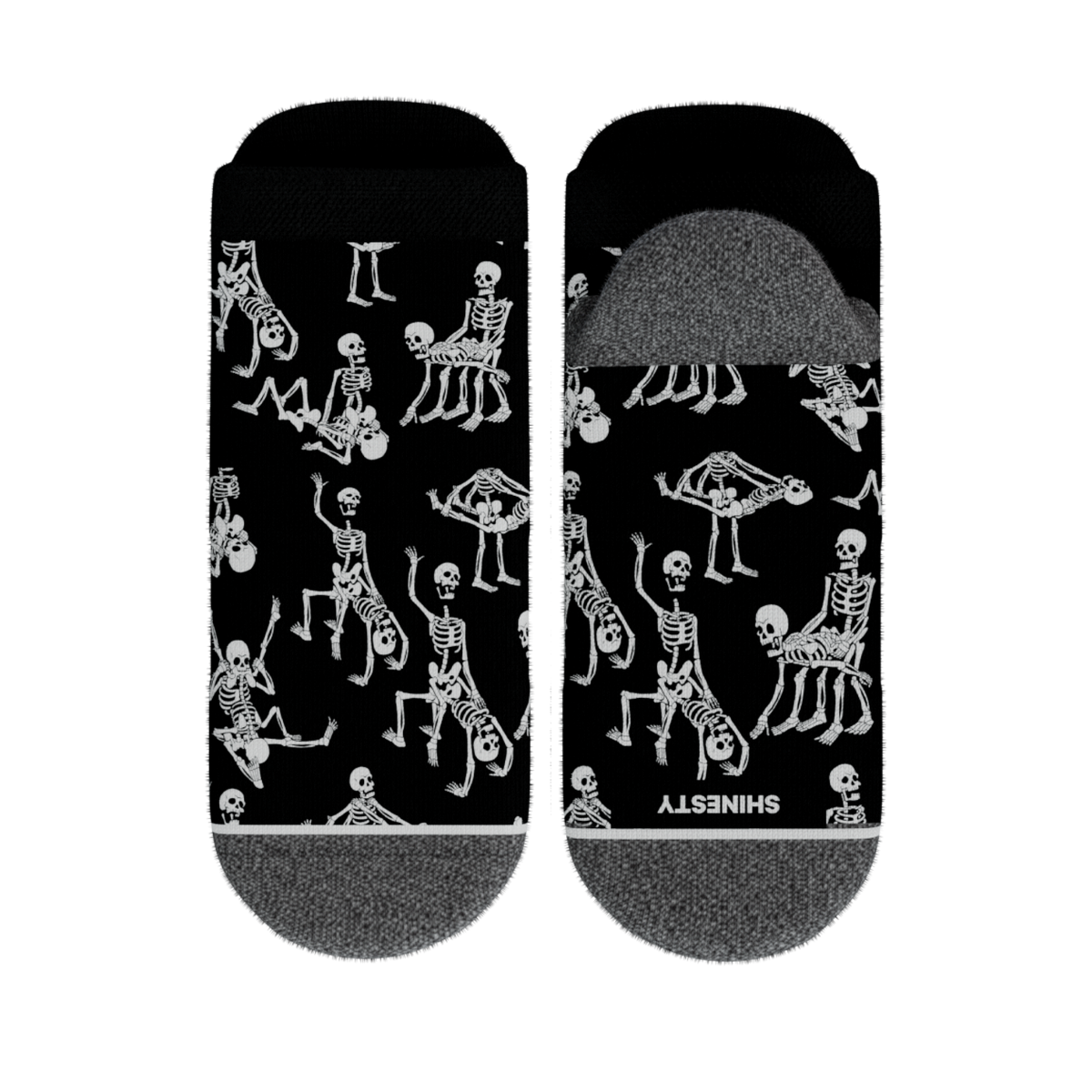 The Bare Back Bones | Skeletons Heel Hammock™ Ankle Socks - Shinesty