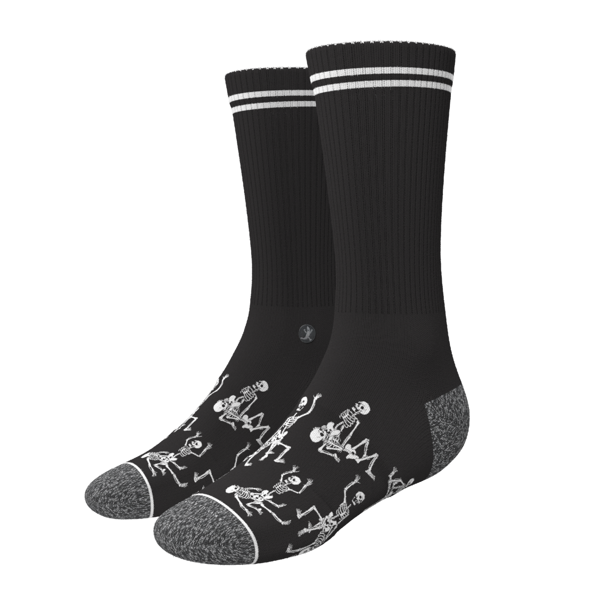 The Bare Back Bones | Skeletons Heel Hammock™ Crew Socks - Shinesty