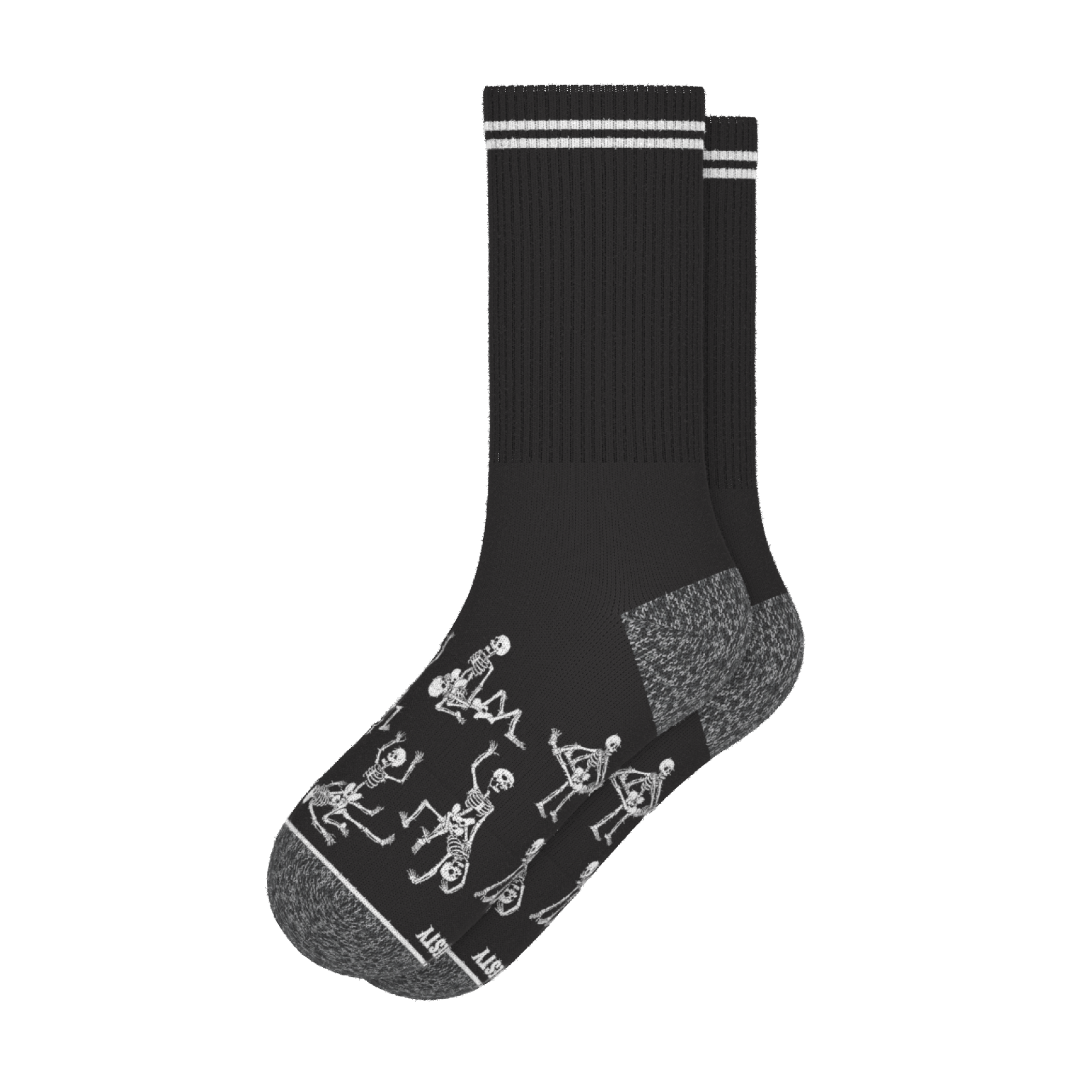 The Bare Back Bones | Skeletons Heel Hammock™ Crew Socks - Shinesty