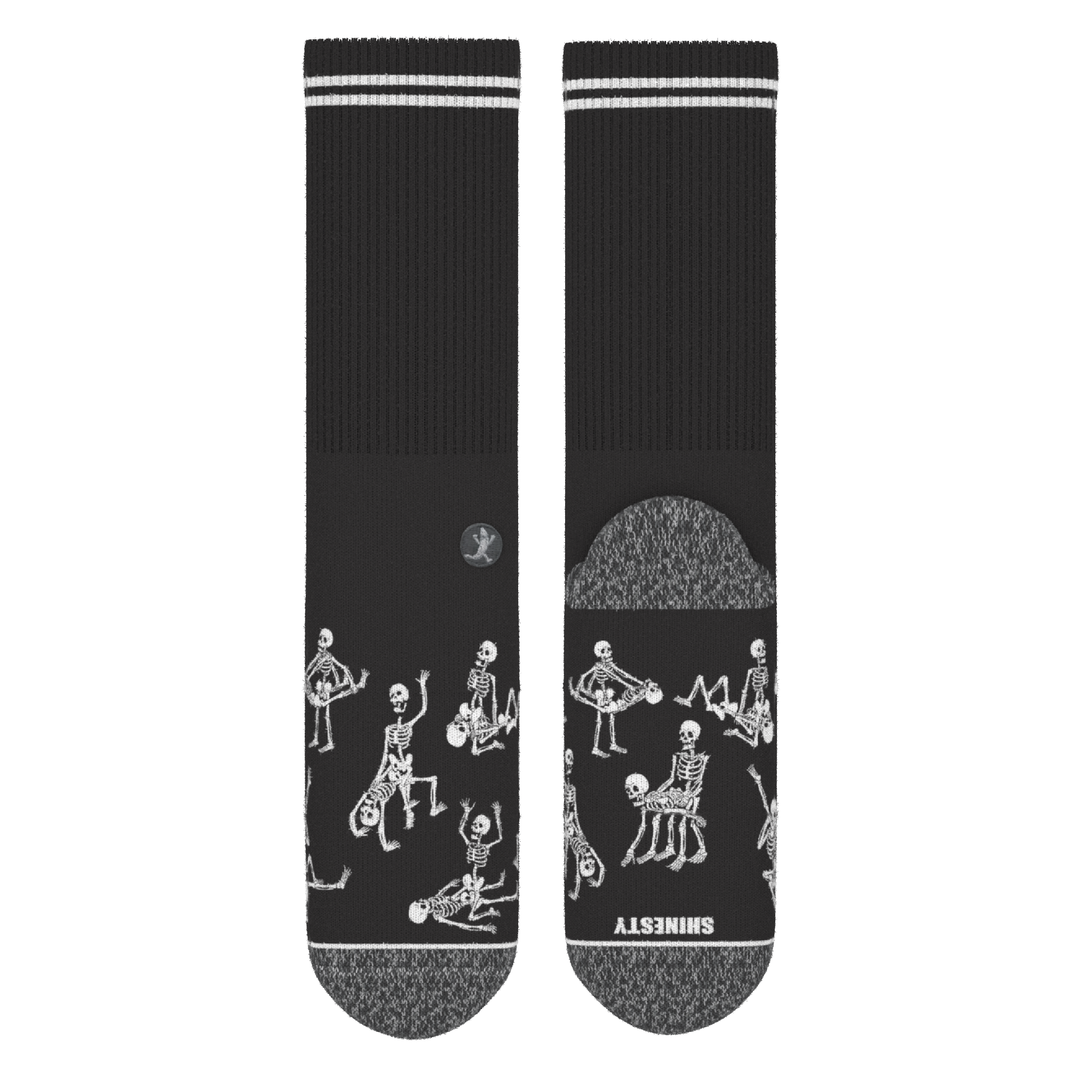 The Bare Back Bones | Skeletons Heel Hammock™ Crew Socks - Shinesty