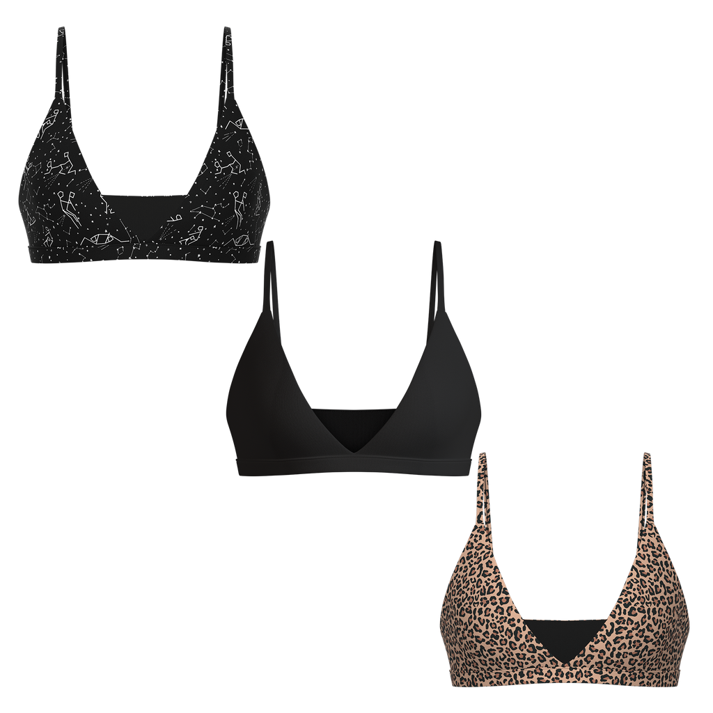The Basics | Boob Hammock™ Triangle Bralette 3 Pack - Shinesty