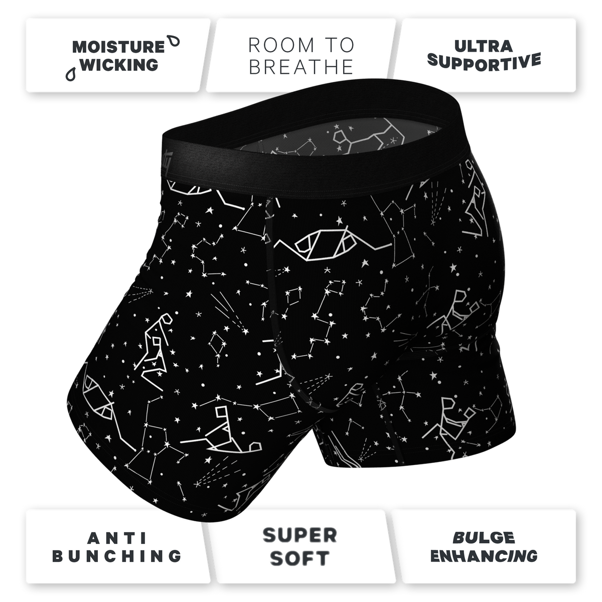 The Big Bang | Glow In The Dark Constellation Ball Hammock® Pouch Underwear - Shinesty