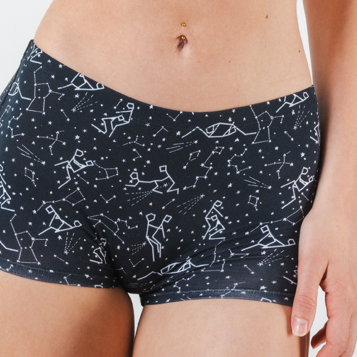 The Big Bang | Glow In The Dark Constellation Modal Boyshort Underwear - Shinesty
