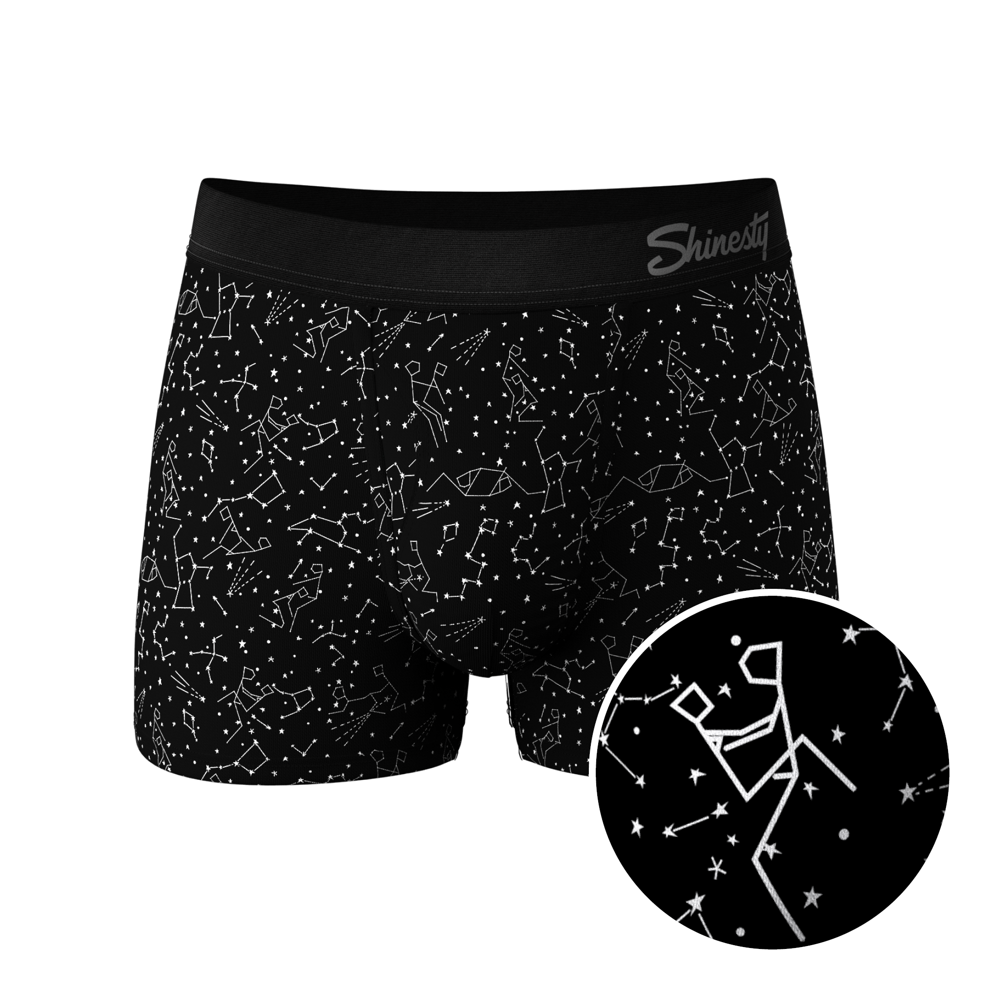 The Big Bang | Glow In The Dark Constellation Ball Hammock® Pouch Trunks Underwear - Shinesty