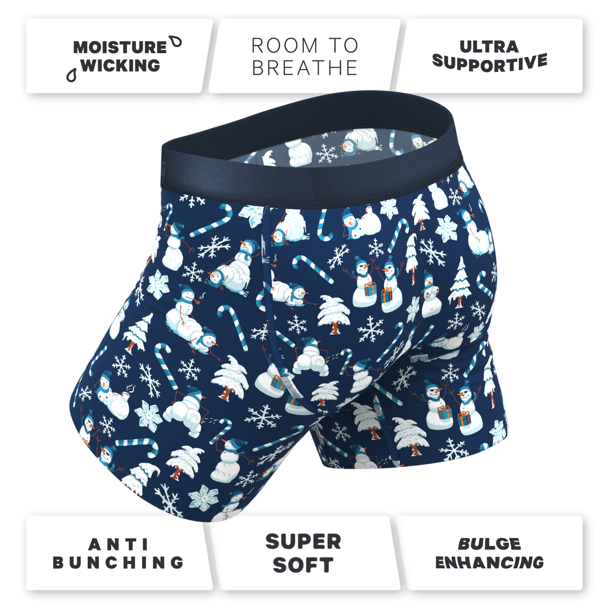 The Big Blizzard | Naughty Snowmen Ball Hammock® Pouch Underwear With Fly - Shinesty