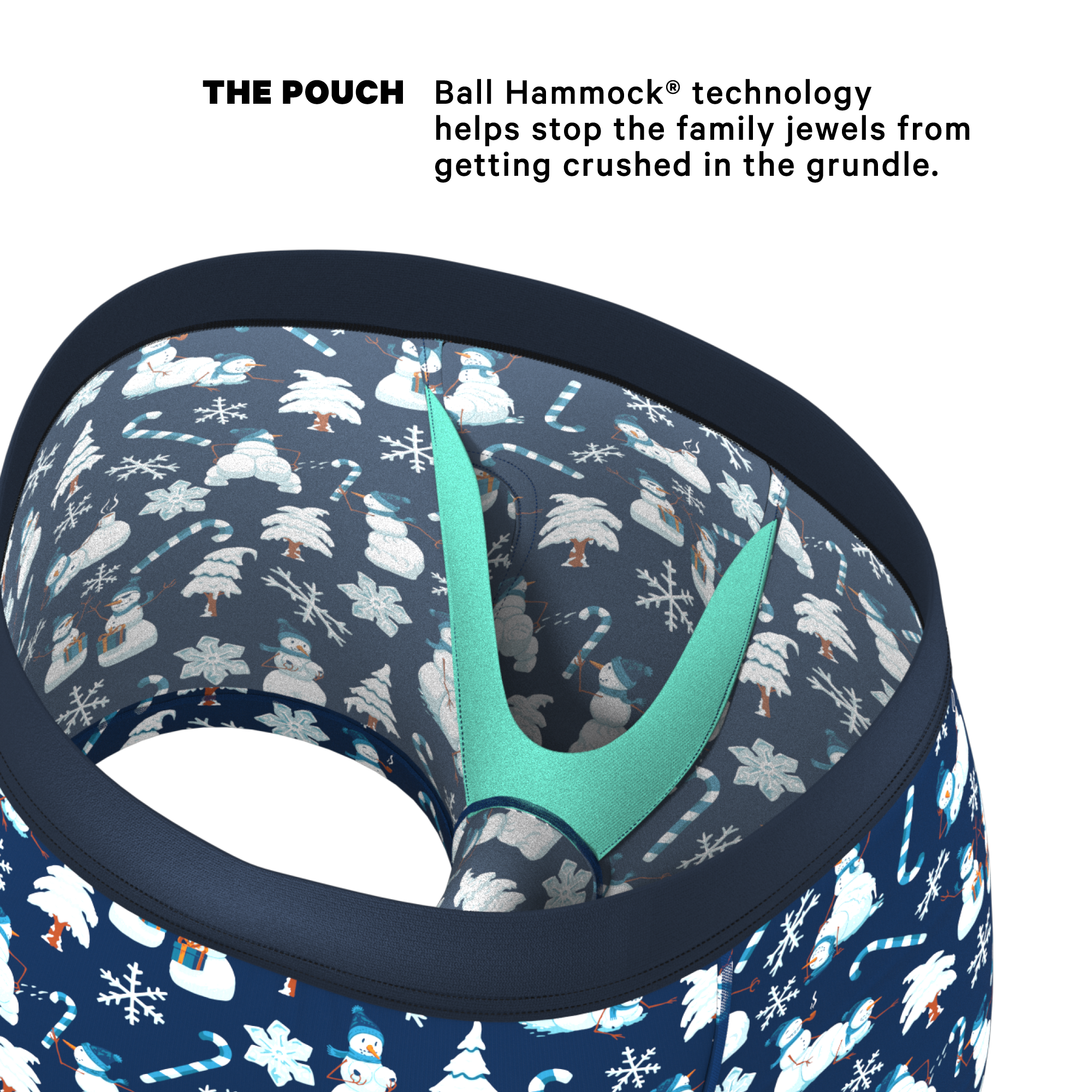 The Big Blizzard | Naughty Snowmen Ball Hammock® Pouch Trunks Underwear - Shinesty