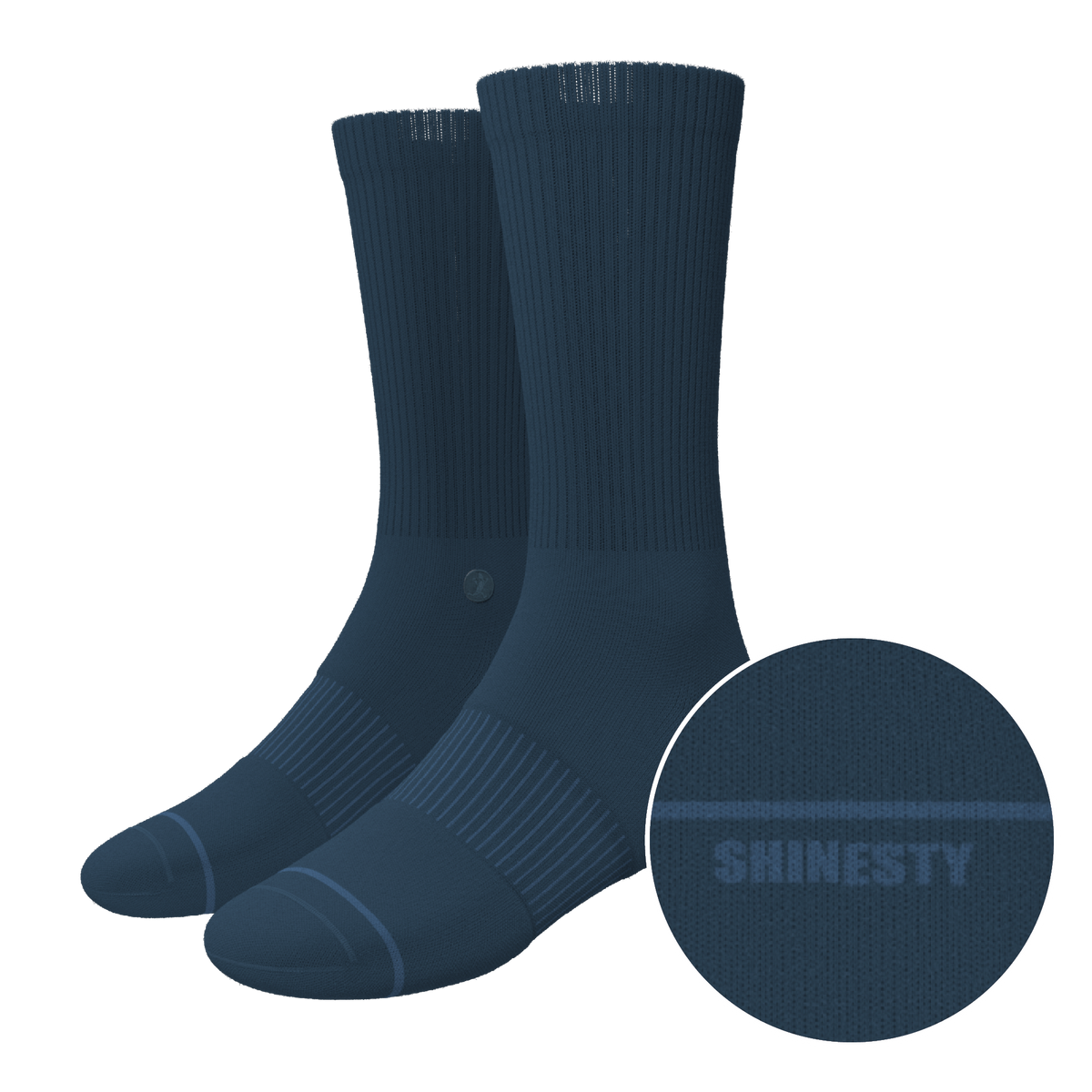 The Big Blue | Navy Heel Hammock™ Crew Socks - Shinesty