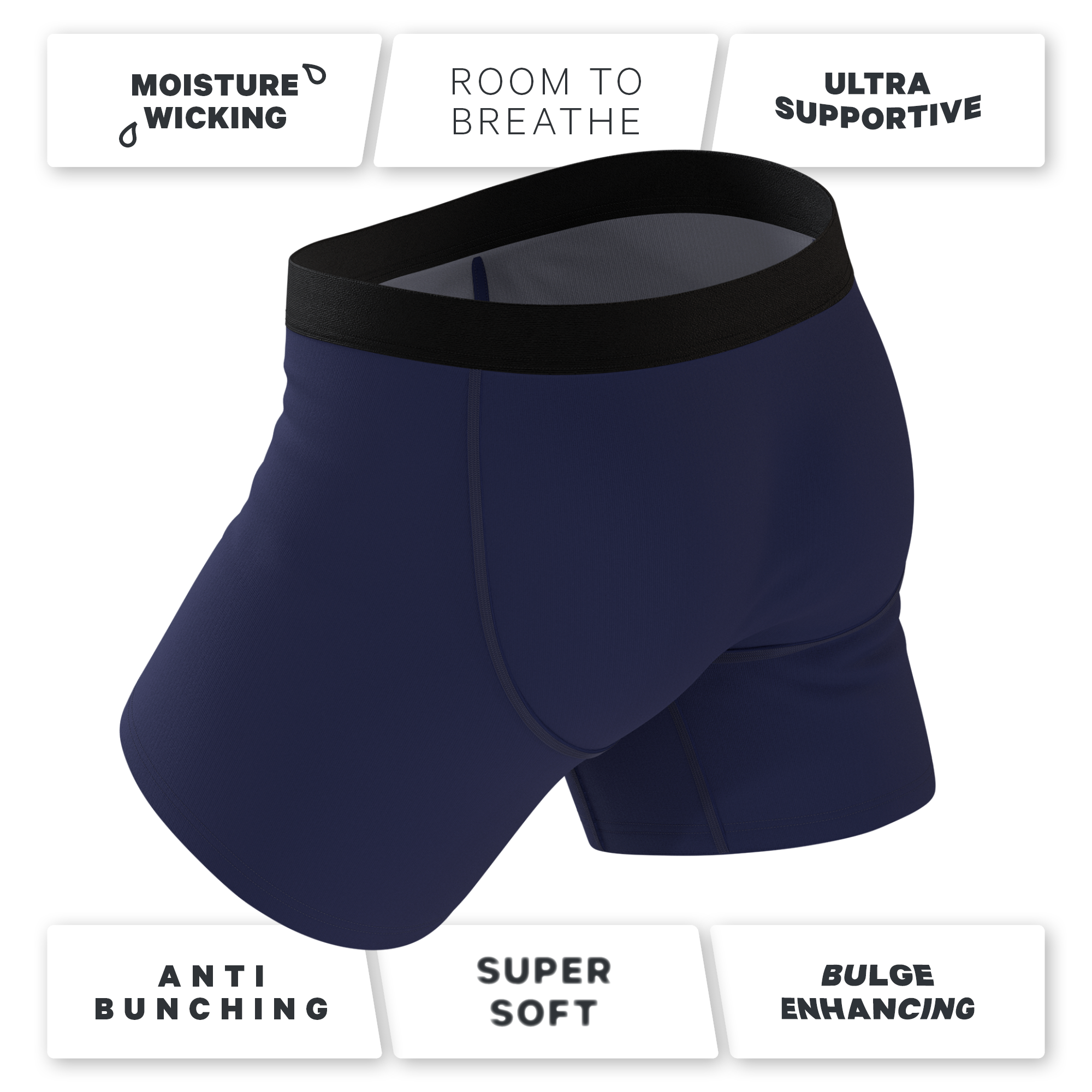 The Big Blue | Ball Hammock® Pouch Boxer Briefs with Fly 7 Pack - Shinesty