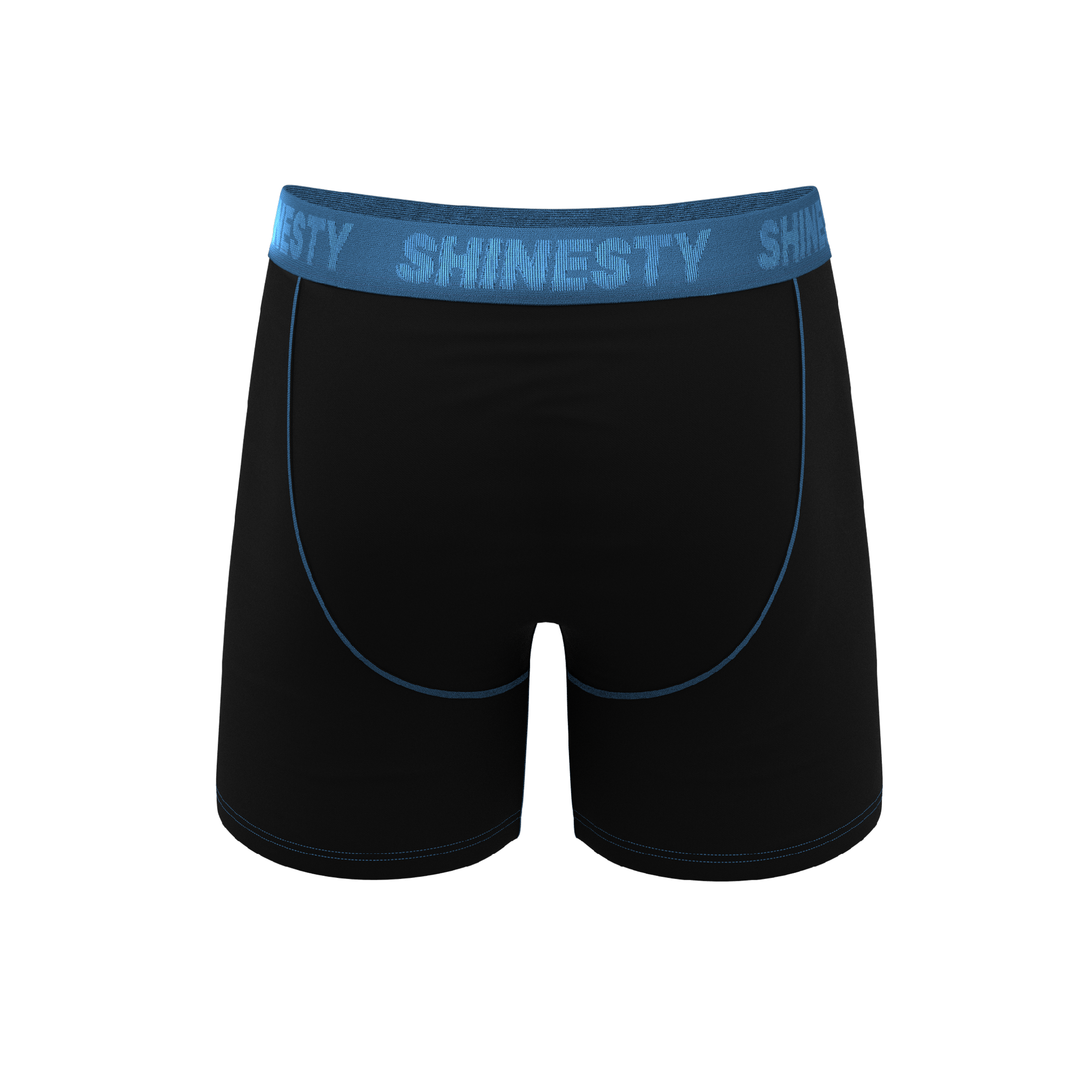 The Black Hole | Black and Blue Ball Hammock® Pouch Underwear With Fly - Shinesty