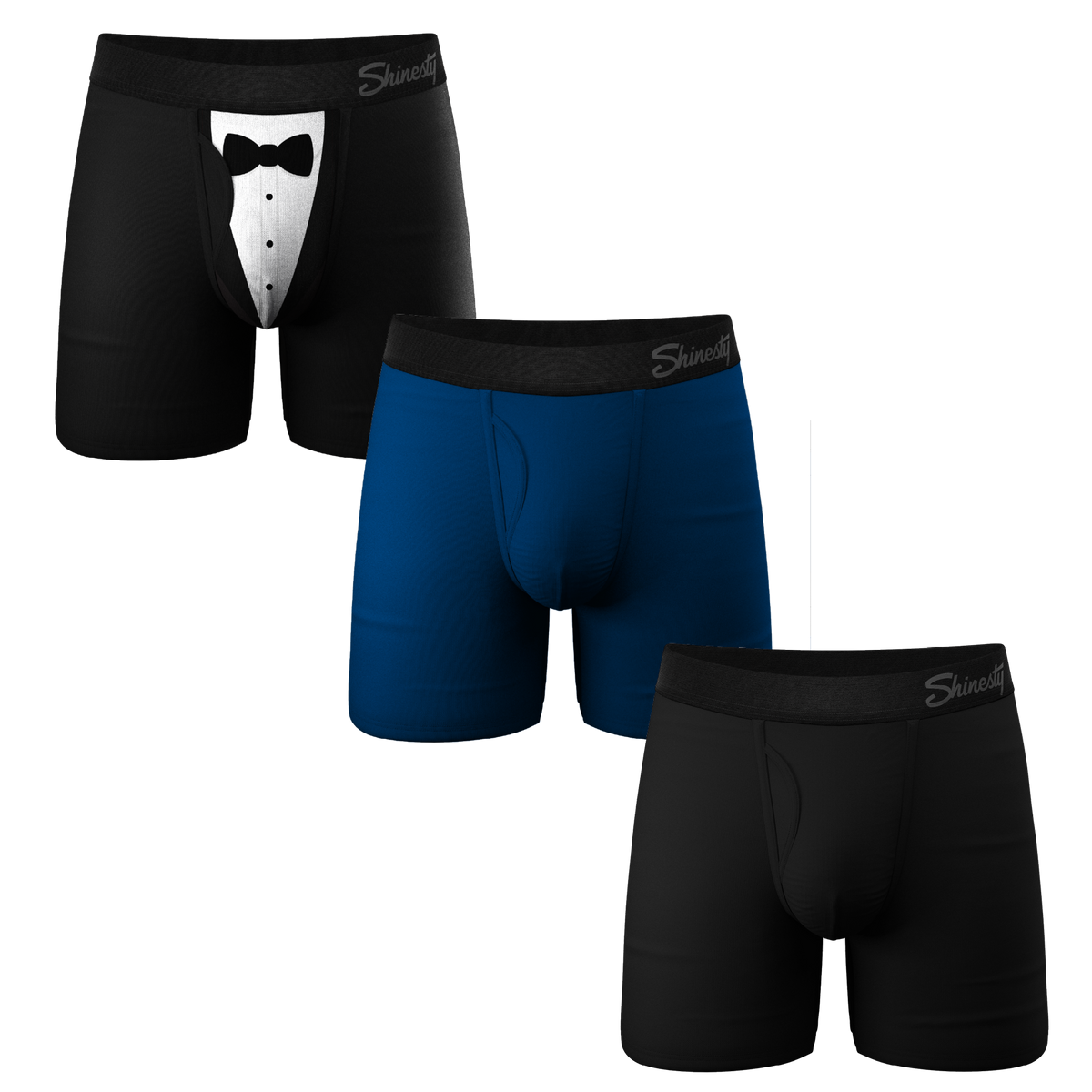The Black Tie Wedding | Ball Hammock® Pouch Underwear with Fly 3 Pack - Shinesty