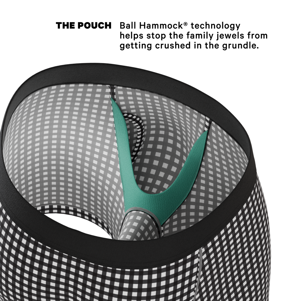 The Blackberry Bramble | Window Pane Ball Hammock® Pouch Underwear With Fly - Shinesty