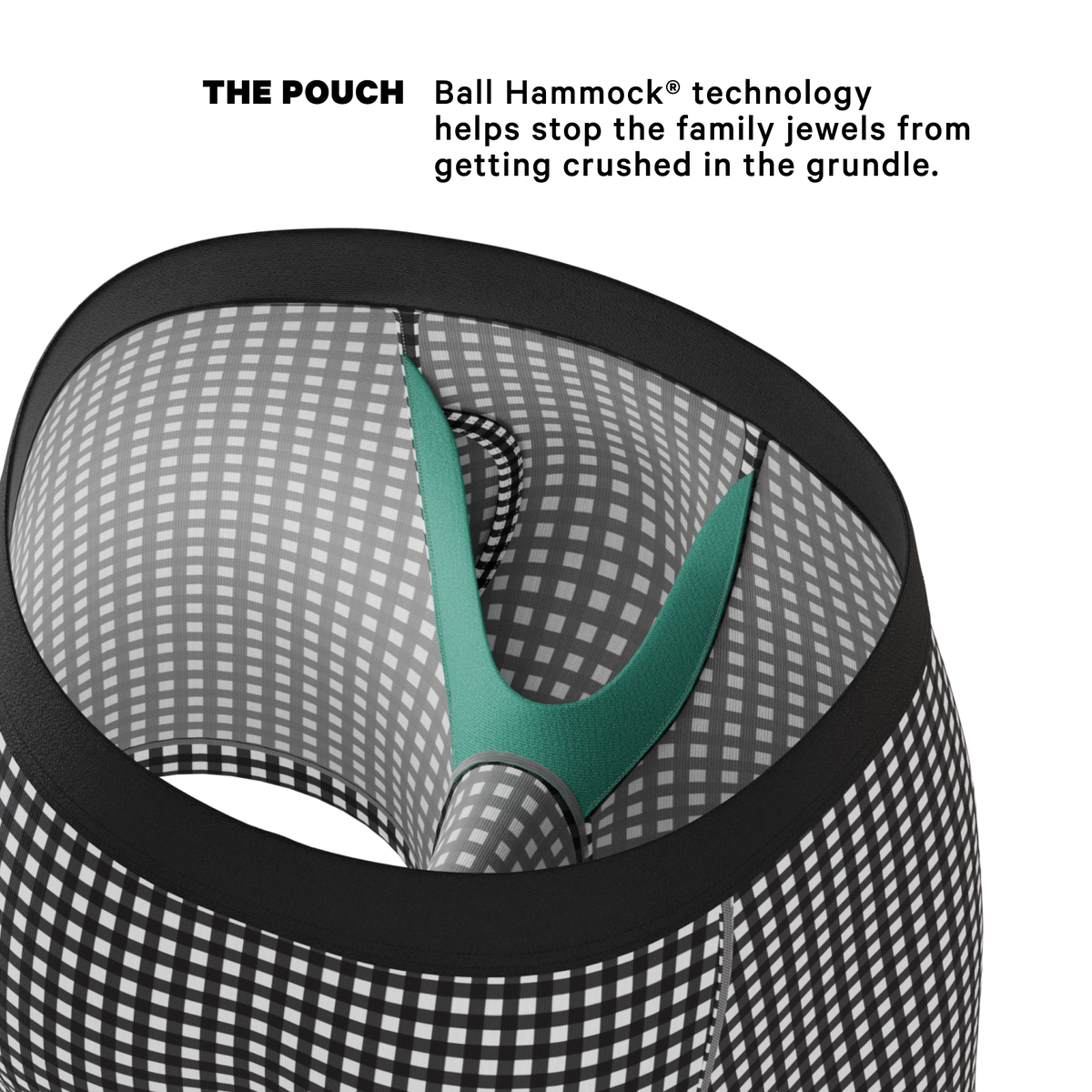 The Blackberry Bramble | Window Pane Ball Hammock® Pouch Underwear With Fly - Shinesty