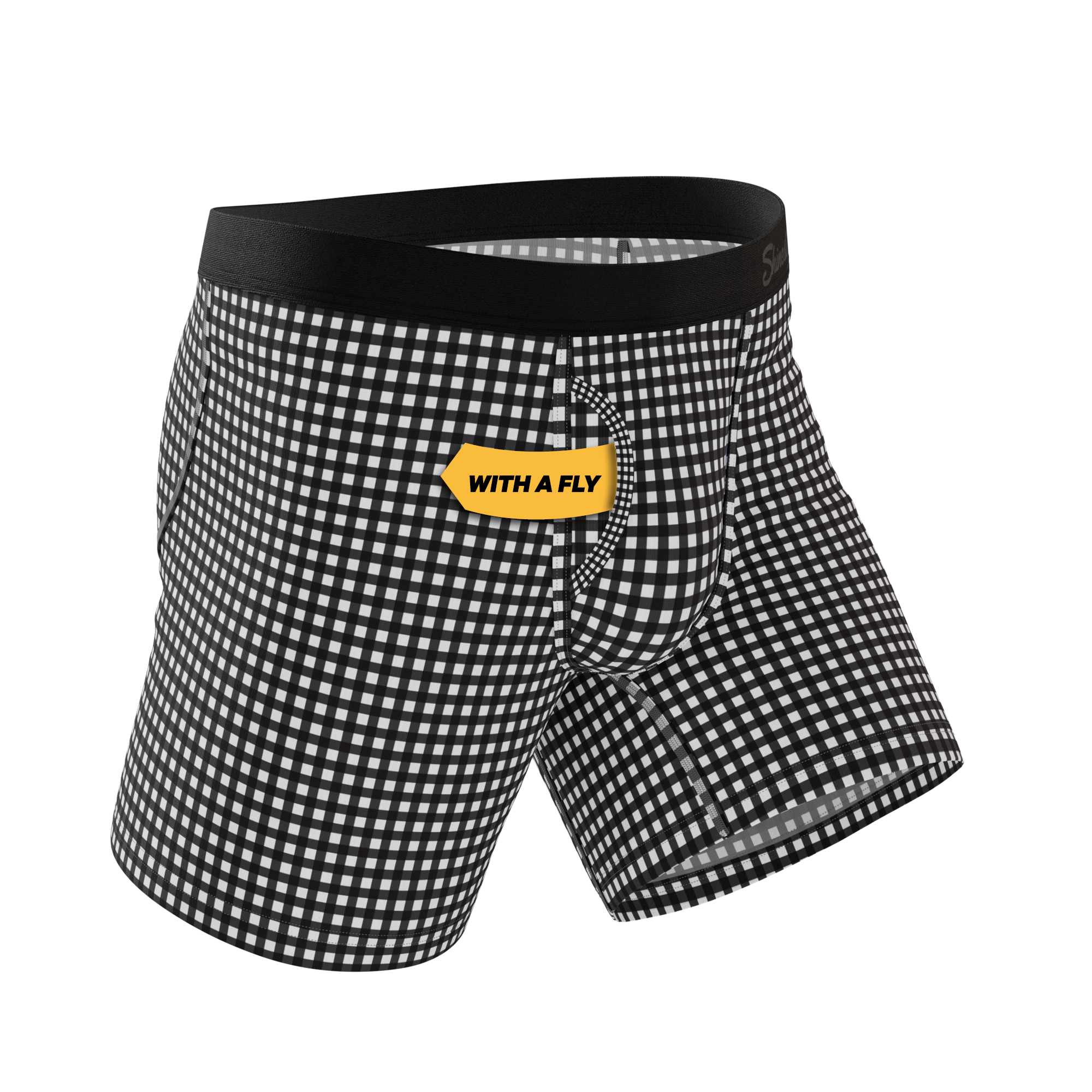 The Blackberry Bramble | Window Pane Ball Hammock® Pouch Underwear With Fly - Shinesty