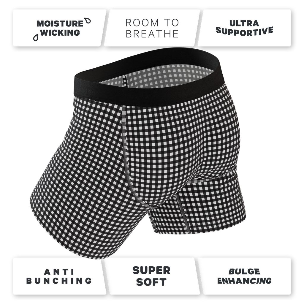 The Blackberry Bramble | Window Pane Ball Hammock® Pouch Underwear With Fly - Shinesty