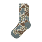 The Blender | Grey Duck Camo Heel Hammock™ Crew Socks - Shinesty