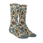 The Blender | Grey Duck Camo Heel Hammock™ Crew Socks - Shinesty
