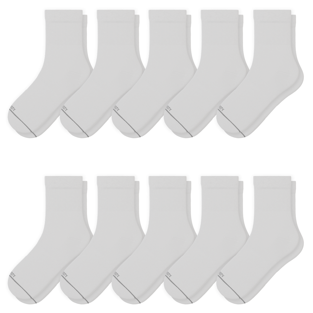 The Blizzard | Heel Hammock™ Quarter Crew Socks 10 Pack - Shinesty