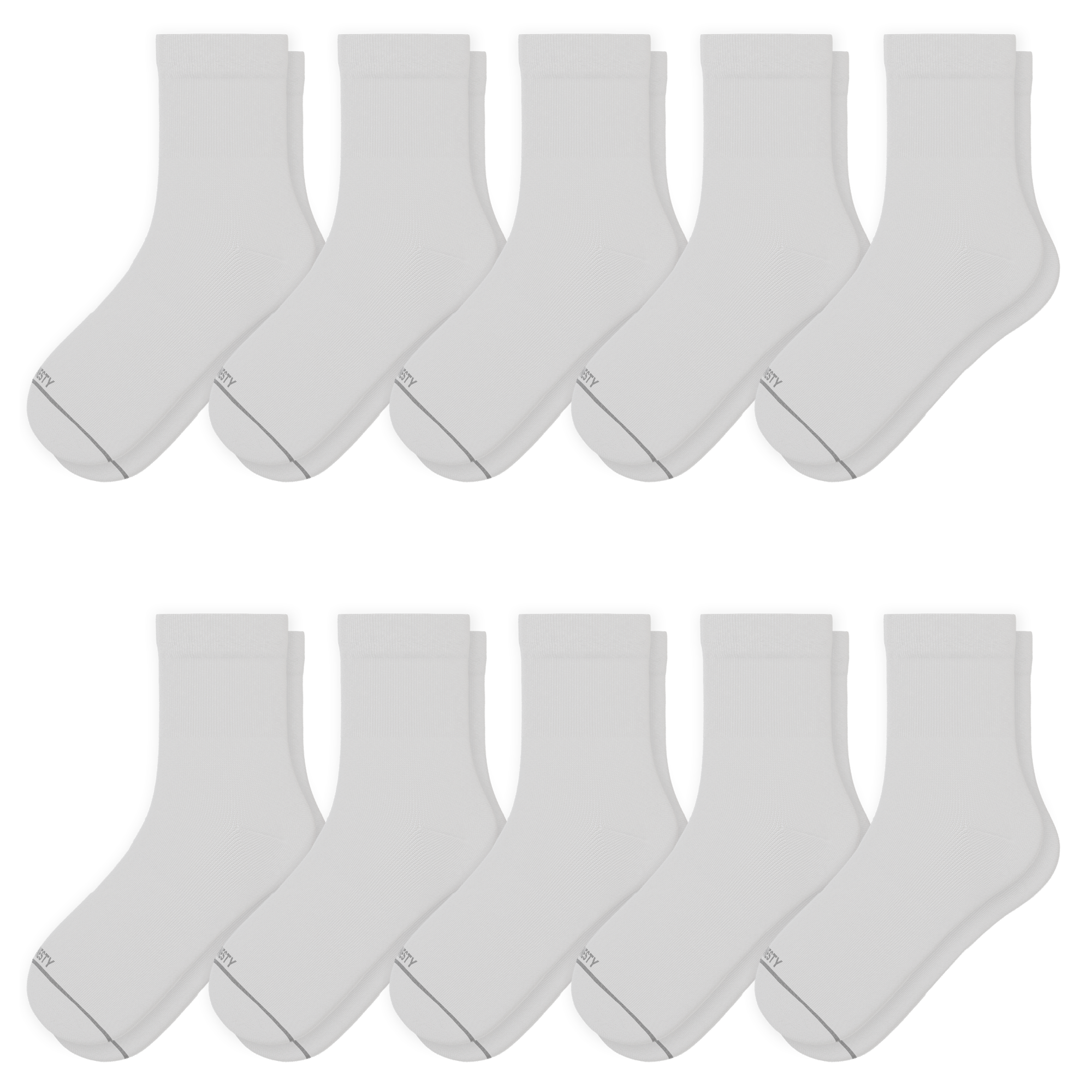 The Blizzard | Heel Hammock™ Quarter Crew Socks 10 Pack - Shinesty