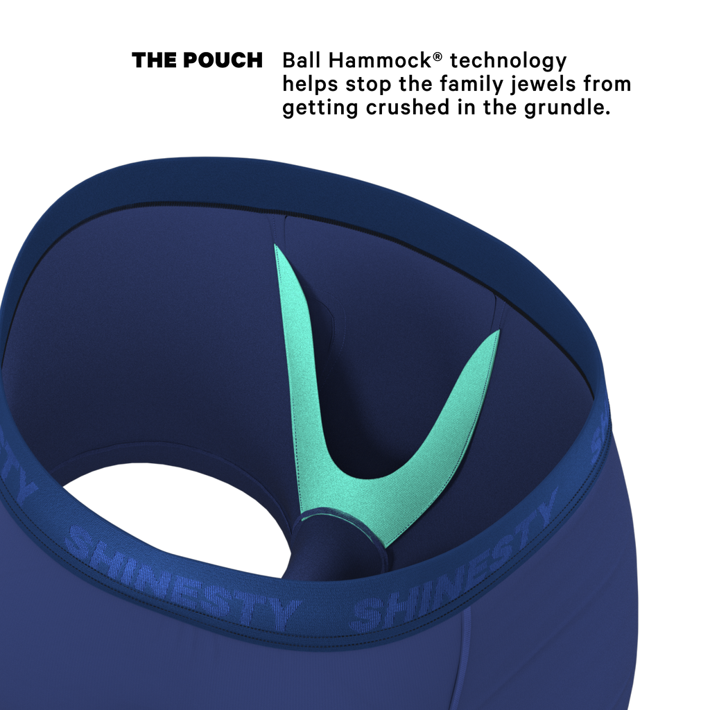 The Bloom Moon | Tonal Navy Ball Hammock® Pouch Trunks Underwear - Shinesty