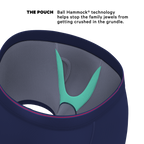 The Blueberry Pie | Red Tip Navy Ball Hammock® Pouch Underwear With Fly - Shinesty