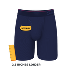 The Blueberry Pie | Red Tip Navy Ball Hammock® Boxer - Long Leg - Shinesty