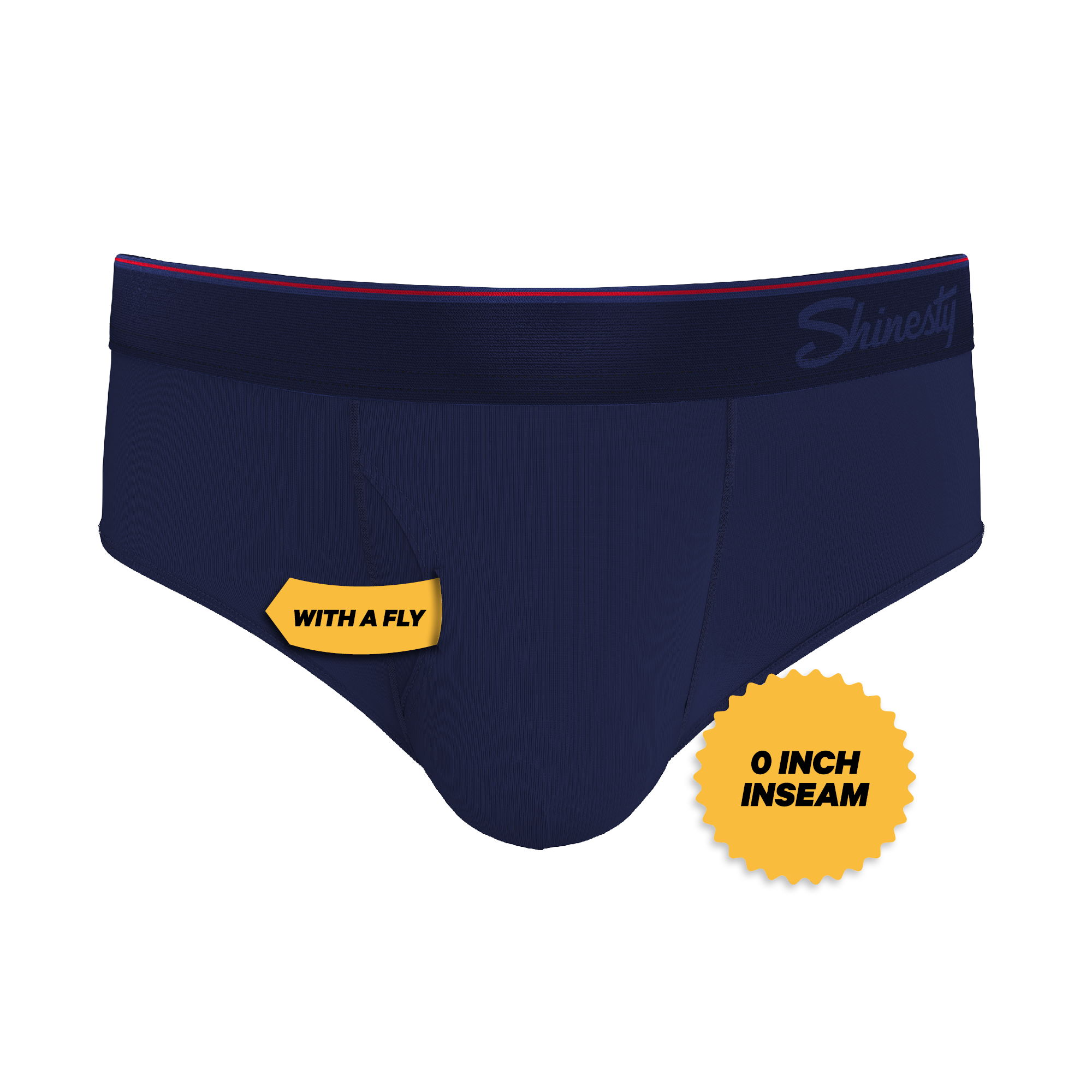 The Blueberry Pie | Red Tip Navy Ball Hammock® Pouch Underwear Briefs - Shinesty