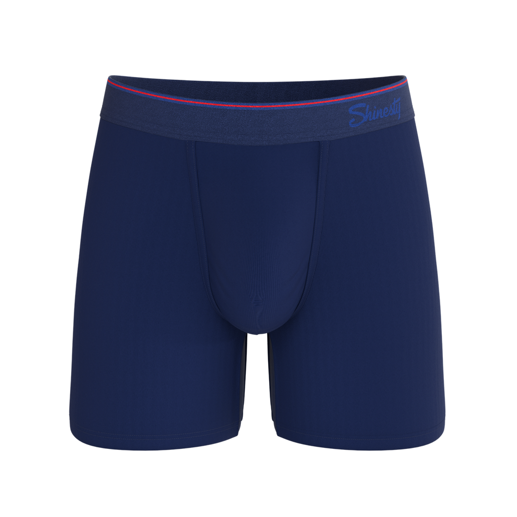 The Blueberry Pie | Red Tip Navy Ball Hammock® Magnum Big Pouch Underwear - Shinesty