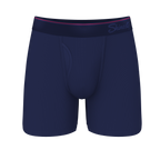 The Blueberry Pie | Red Tip Navy Ball Hammock® Pouch Underwear With Fly - Shinesty
