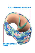 The Boardwalk | Blue and Orange Tropical Ball Hammock® Pouch 8" Swim Trunks - Shinesty