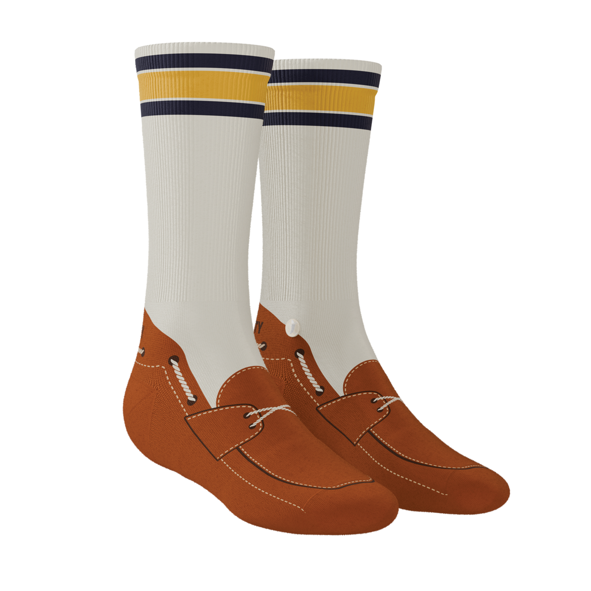 The Boat's Rockin' | Boat Shoe Heel Hammock™ Crew Socks - Shinesty