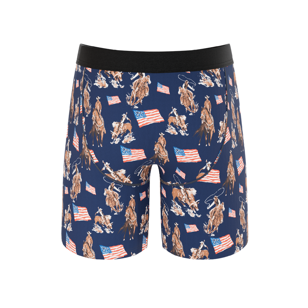 The Bootstraps & Chaps | Americana Cowboy Ball Hammock® Boxer - Long Leg - Shinesty