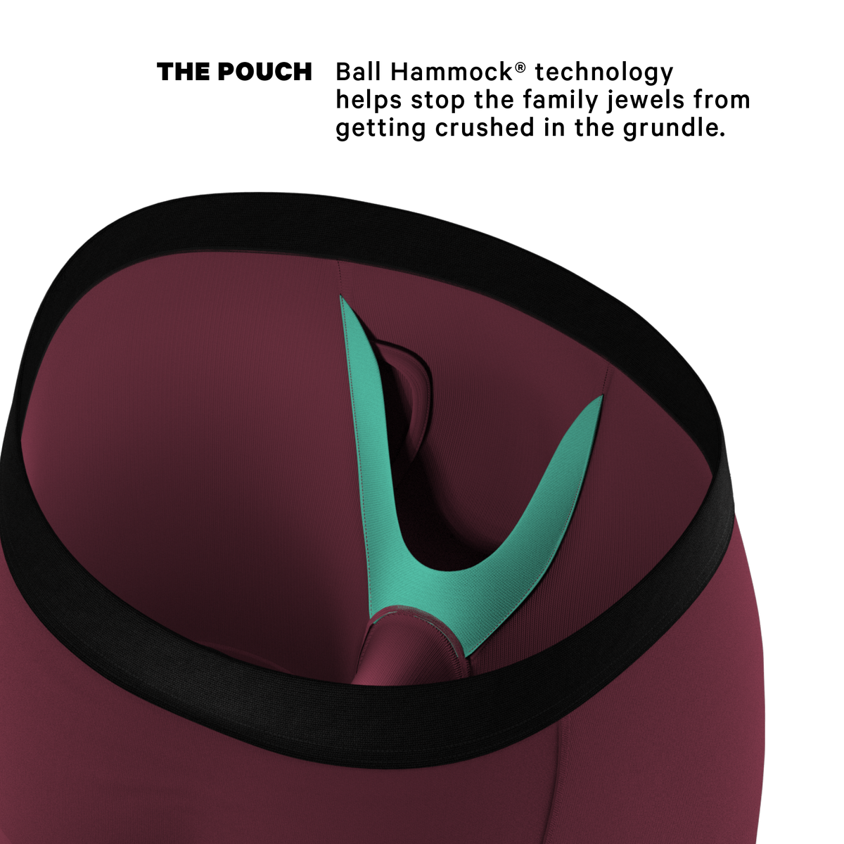 The Bordeaux | Mauve Ball Hammock® Boxer - Long Leg - Shinesty
