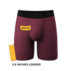 The Bordeaux | Mauve Ball Hammock® Boxer - Long Leg - Shinesty