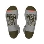 The Born To Fish | Fishing Motto Heel Hammock™ Crew Socks - Shinesty
