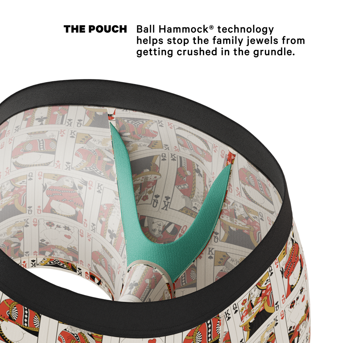 The Bottomless Blackjack | Vintage Playing Cards Ball Hammock® Pouch Underwear - Shinesty