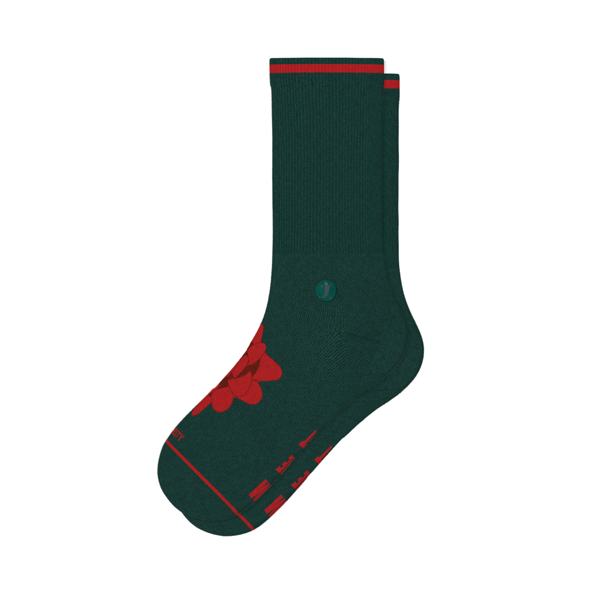 The Bow On Top | Ribbon Present Heel Hammock™ Crew Socks - Shinesty