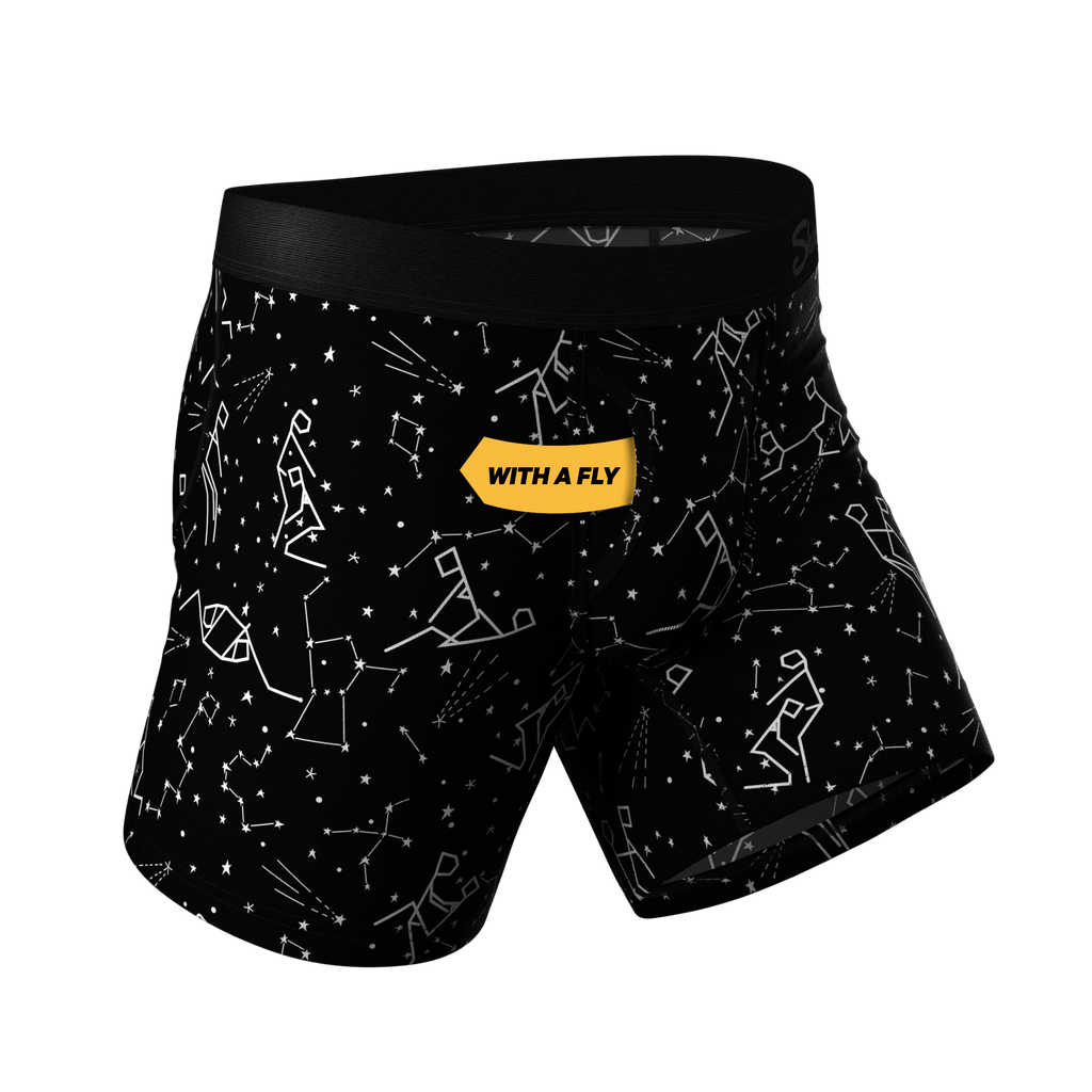 The Big Bang | Glow In The Dark Constellation Ball Hammock® Pouch Underwear With Fly - Shinesty