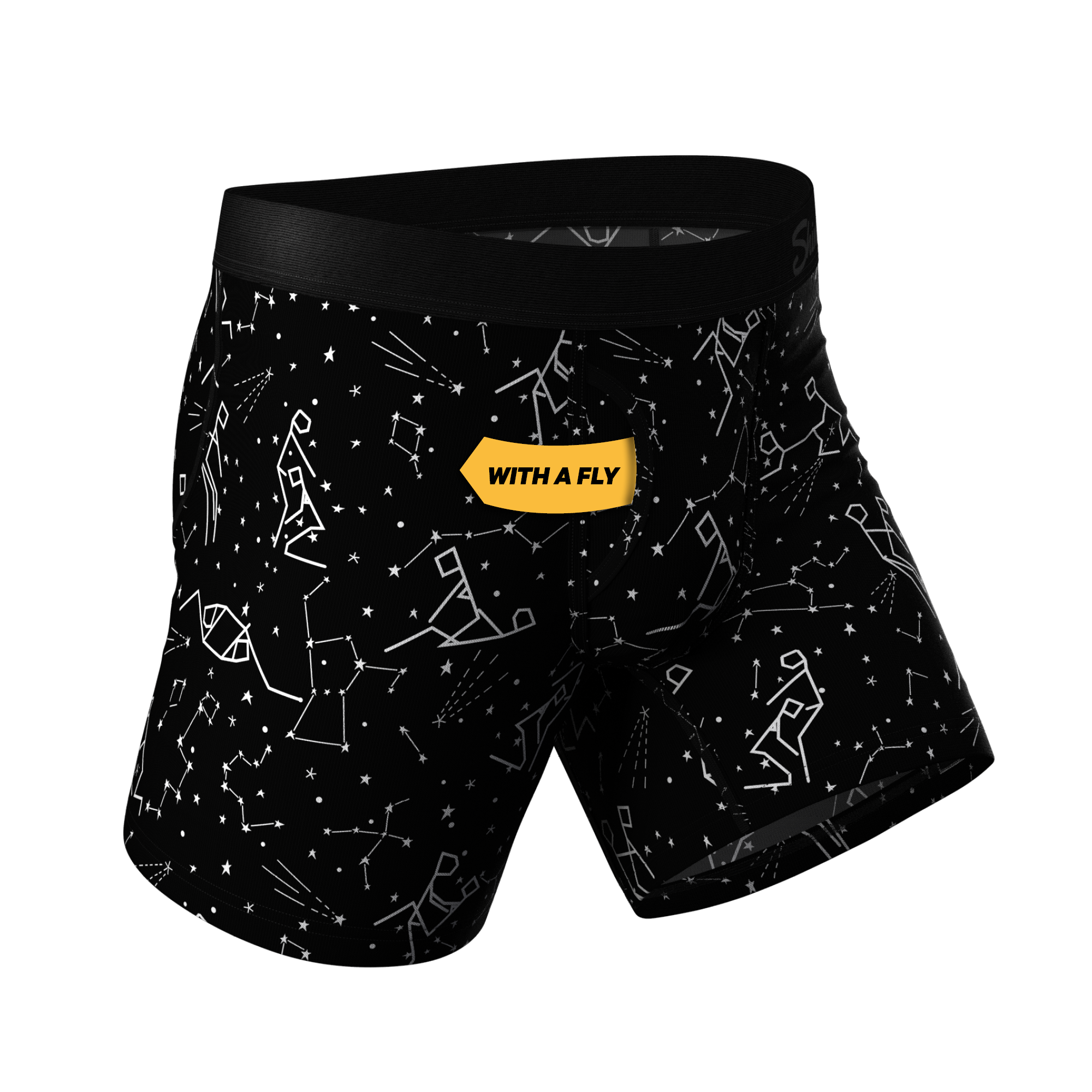 The Big Bang | Glow In The Dark Constellation Ball Hammock® Pouch Underwear With Fly - Shinesty
