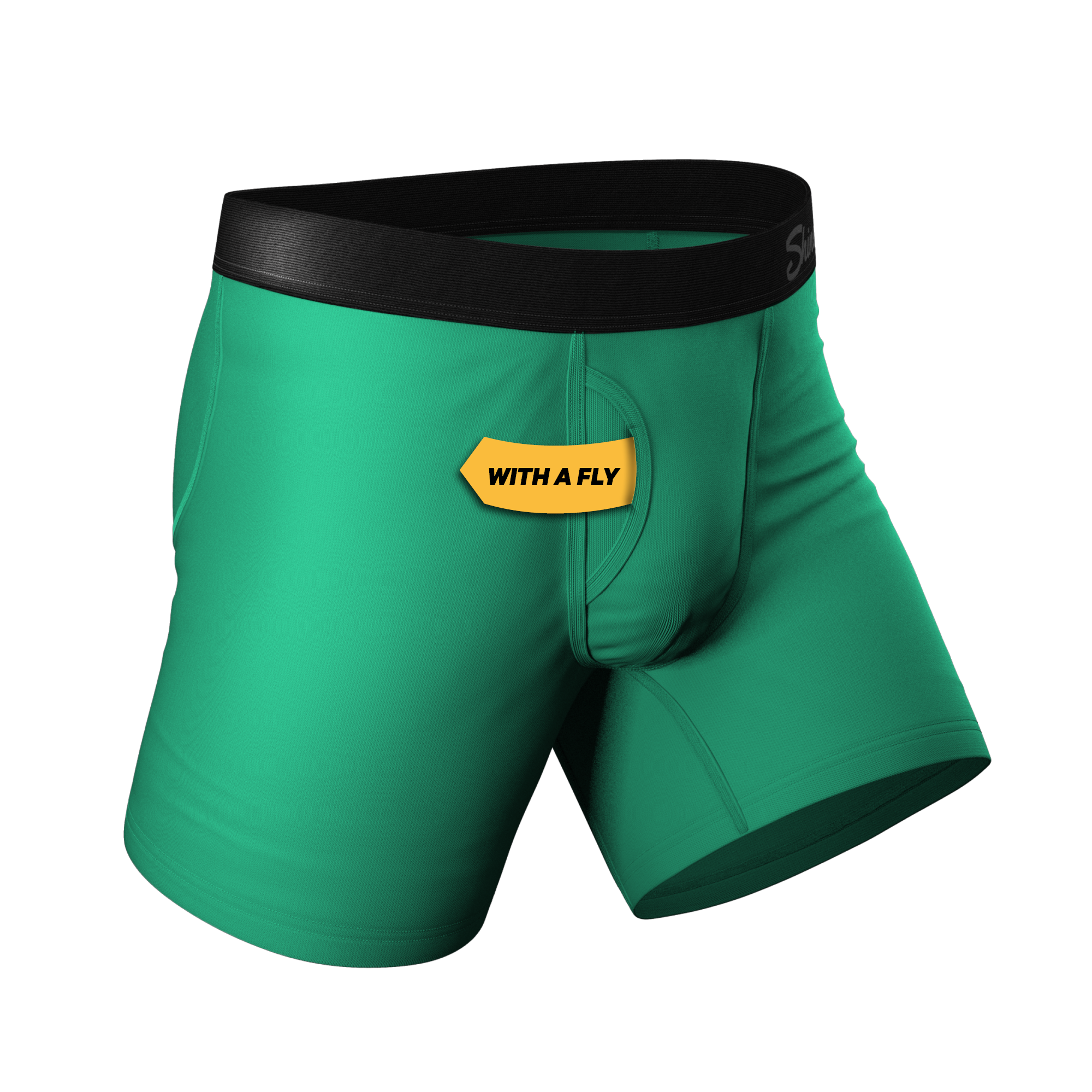 The Green Boys | Men's Green Ball Hammock® Pouch Underwear With Fly - Shinesty