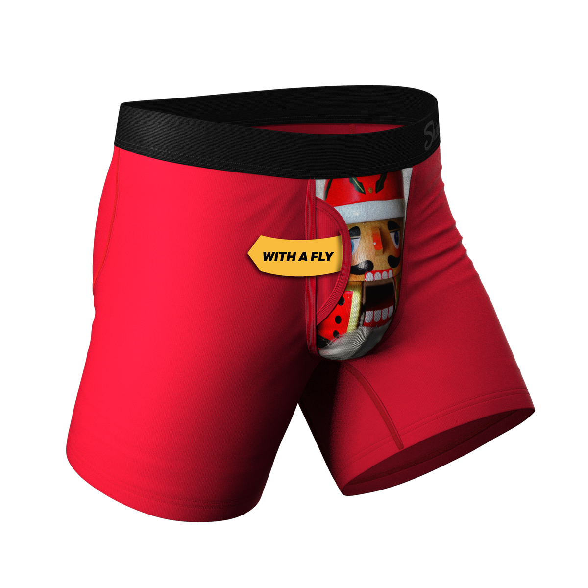 The Nutcrack-Him | Holiday Ball Hammock® Pouch Underwear With Fly - Shinesty