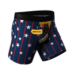 The Bearly Theres | USA Grizzly Bear Ball Hammock® Pouch Underwear with Fly - Shinesty
